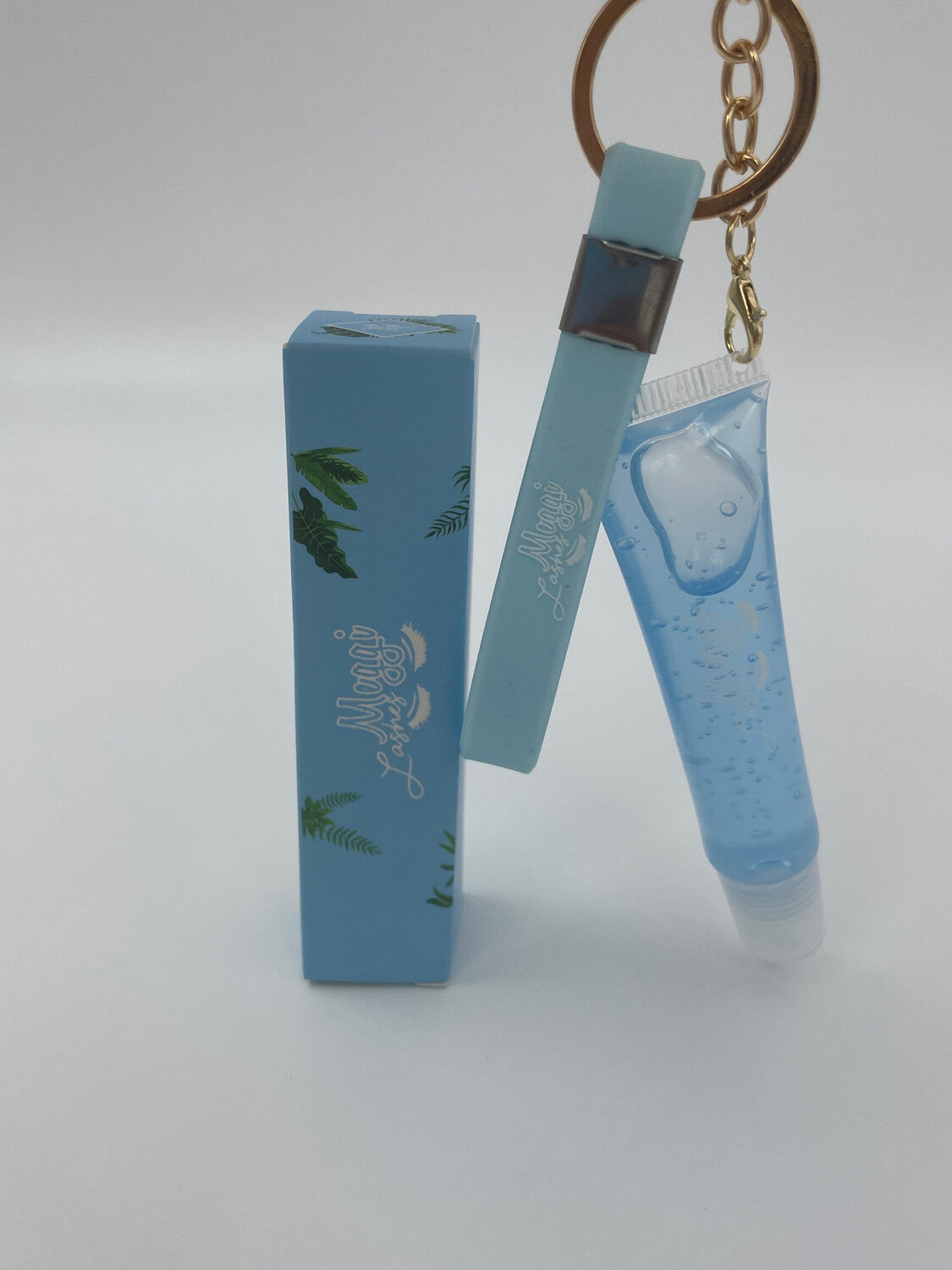 Light Blue Lip gloss Keychain (Mint)