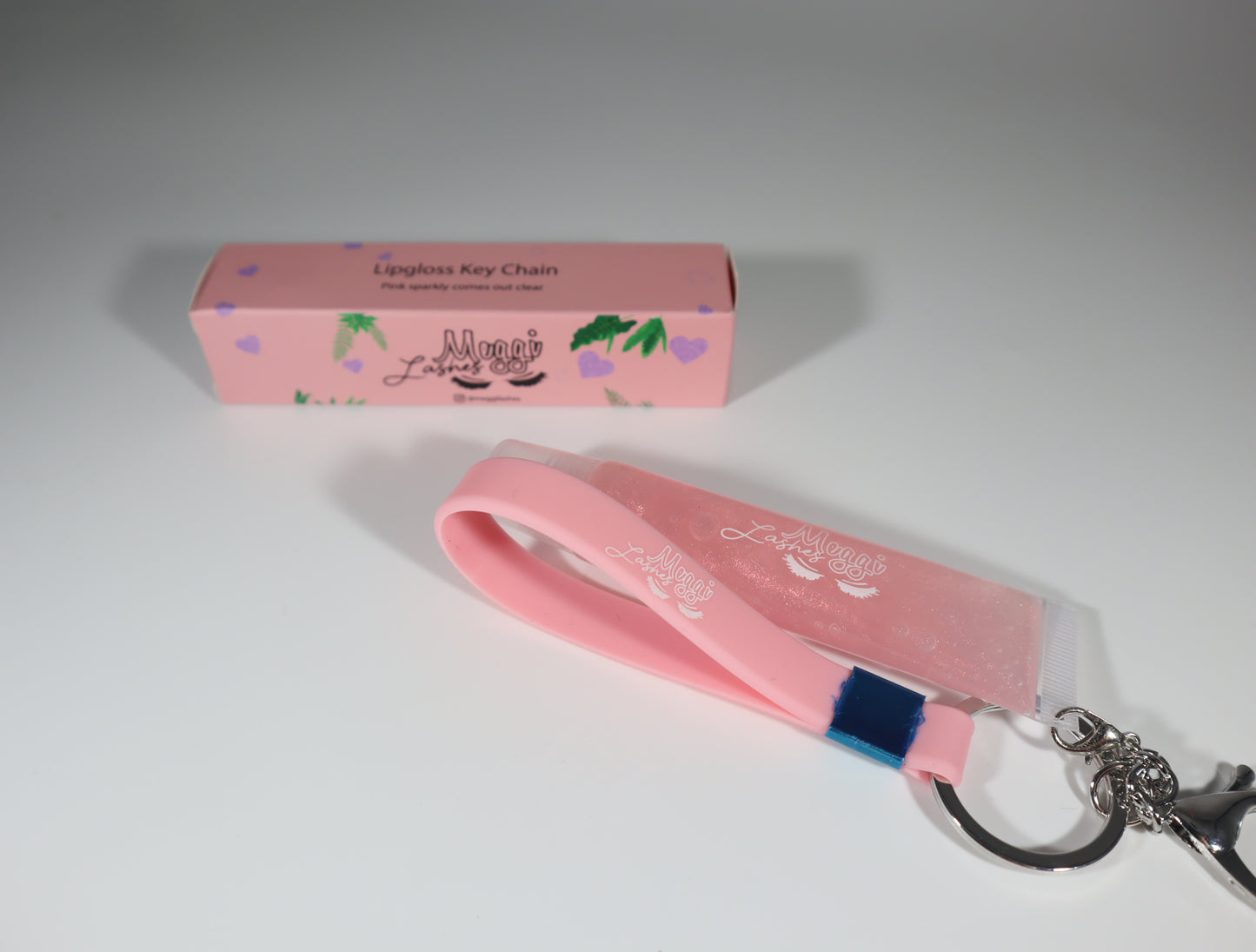Cotton candy lipgloss keychain (candy floss)