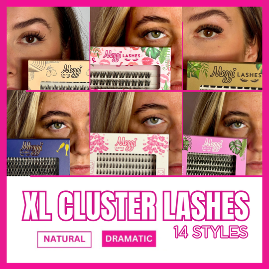 Meggilashes XL Cluster Lashes (Only) Eyelashes Makeup (TS)