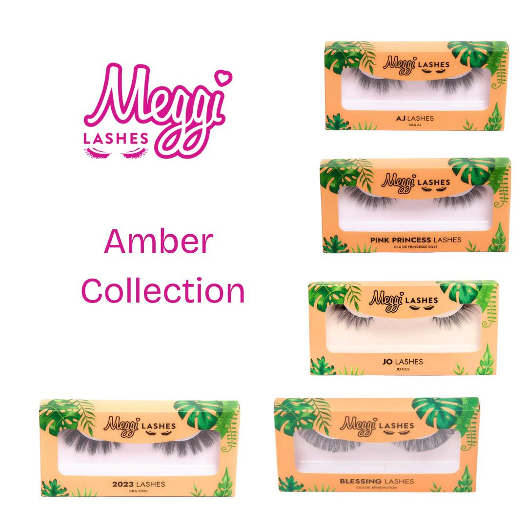 Meggi Lashes Amber Collection Lashes Eyelashes Faux