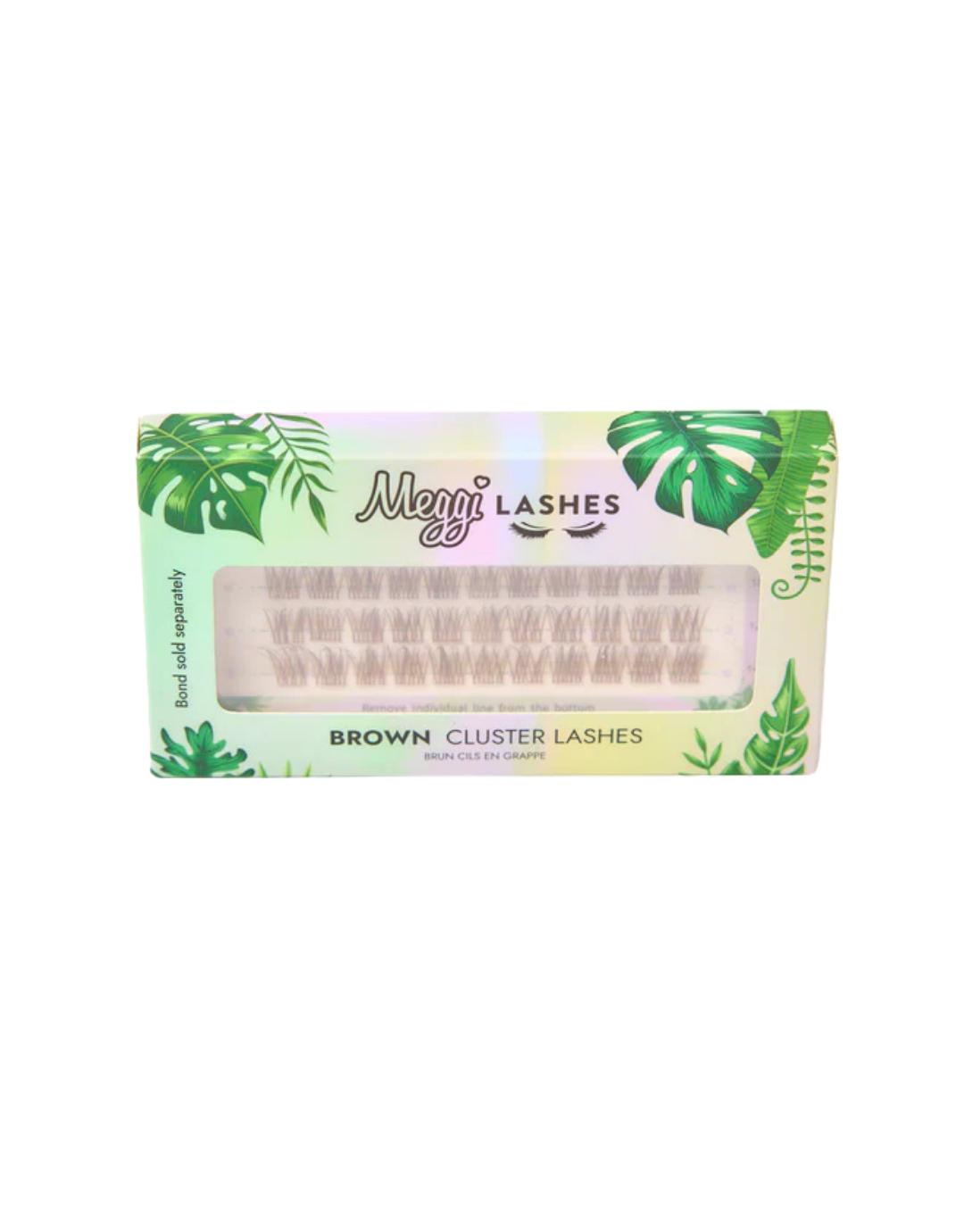 Meggilashes old packaging Brown Cluster Lashes