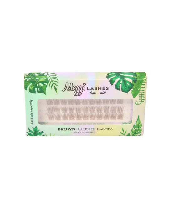 Meggilashes old packaging Brown Cluster Lashes