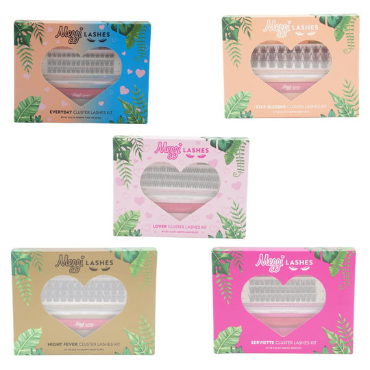 Meggilashes cluster eyelash kit