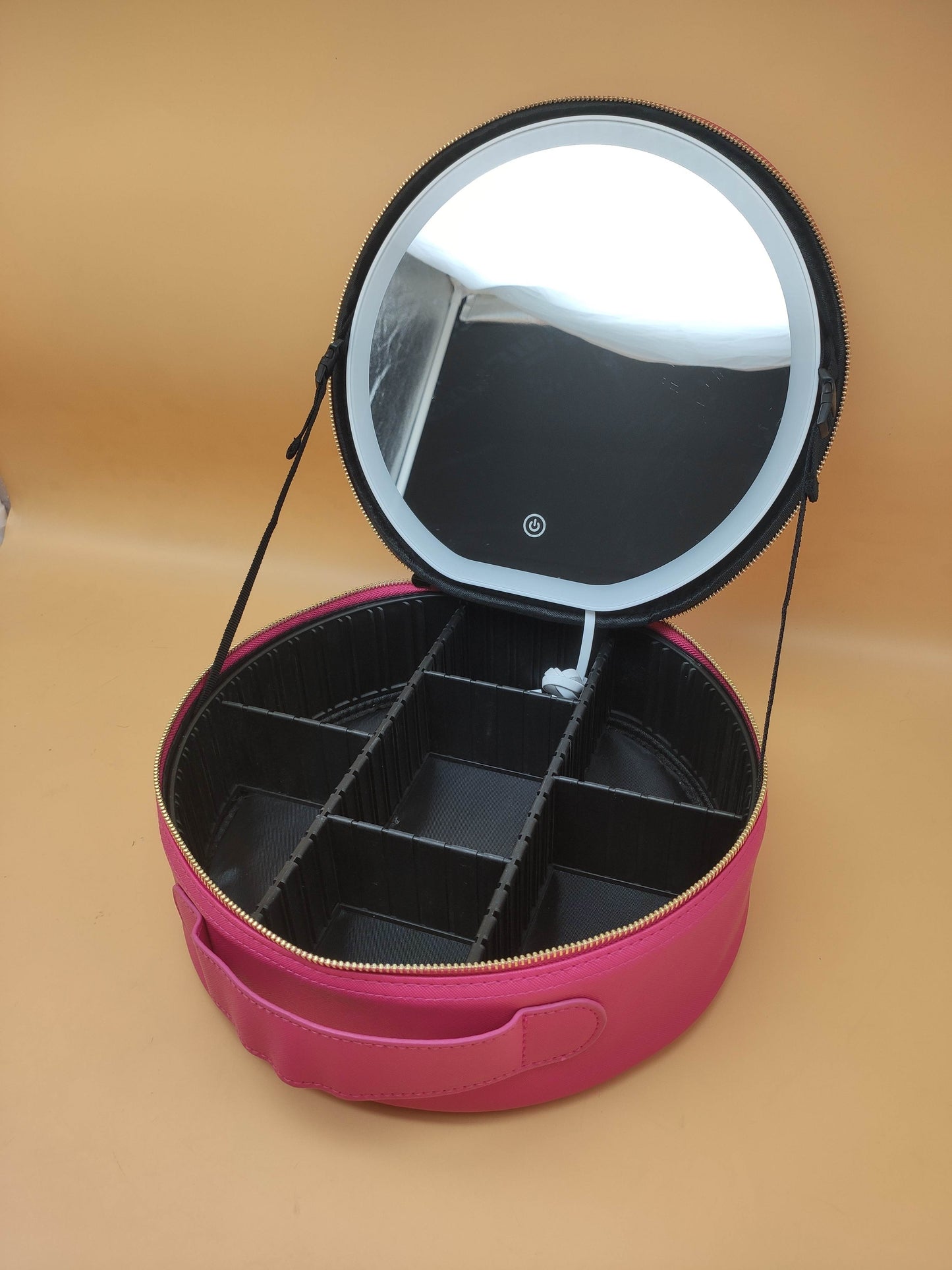 Round LED Cosmetic Bag