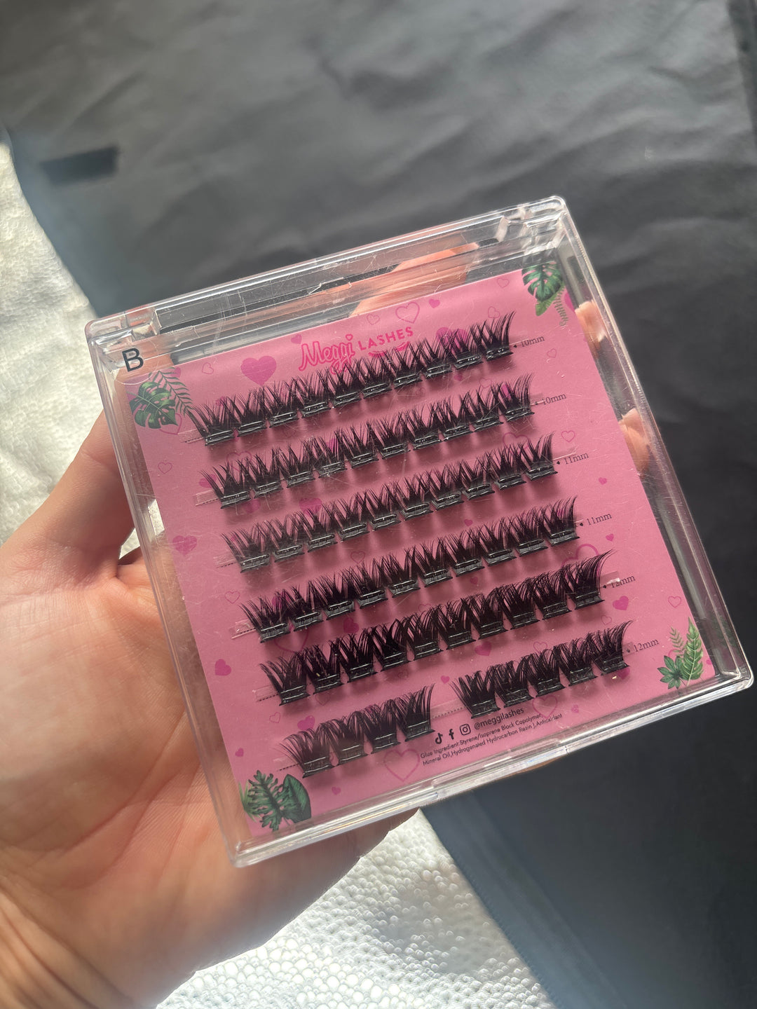 Sample B pre glued clusters *damaged packaging*