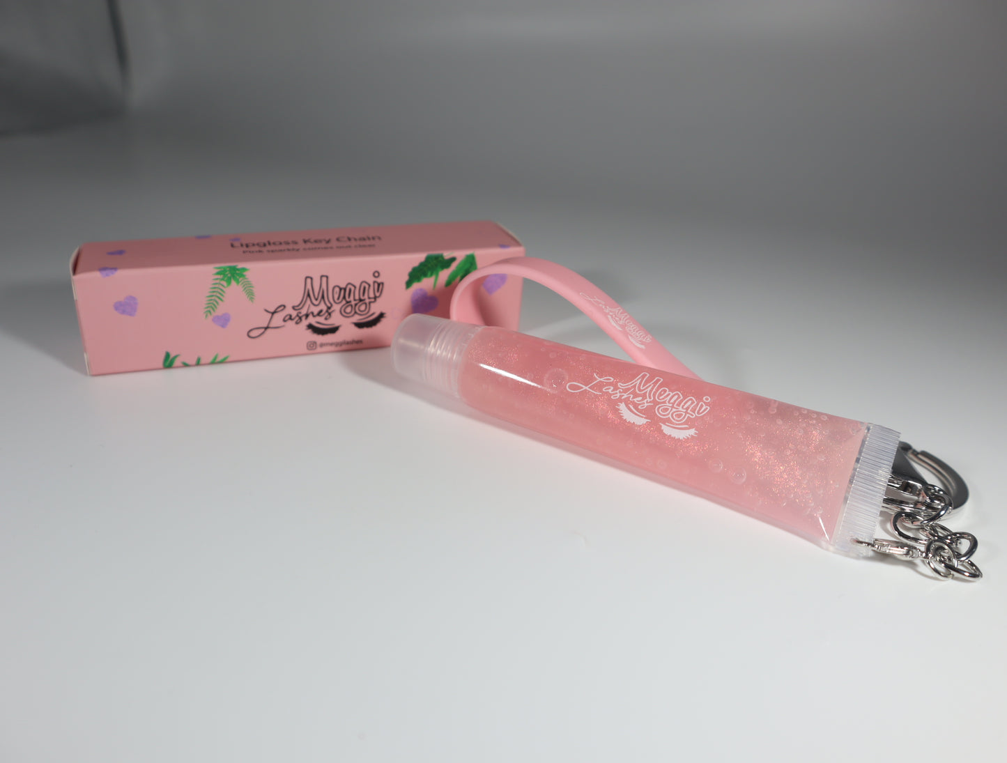 Cotton candy lipgloss keychain (candy floss)