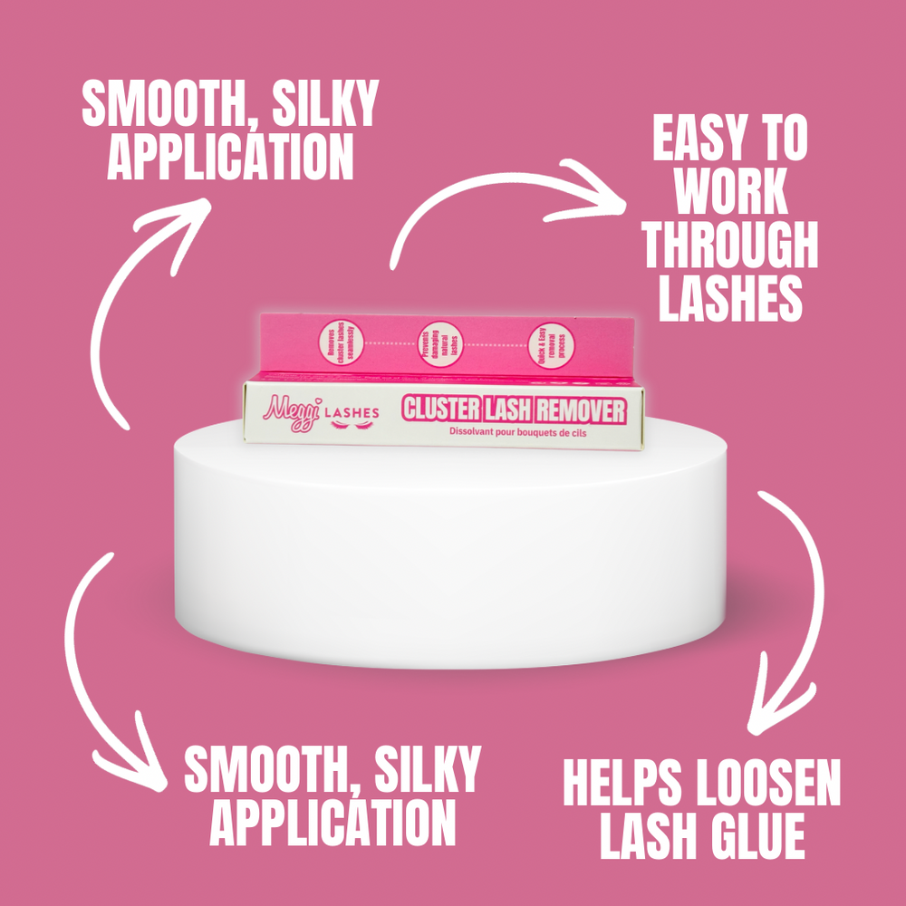 Meggilashes Cluster Lash Remover - Powerful Mini False and Natural Makeup Remover (TS)