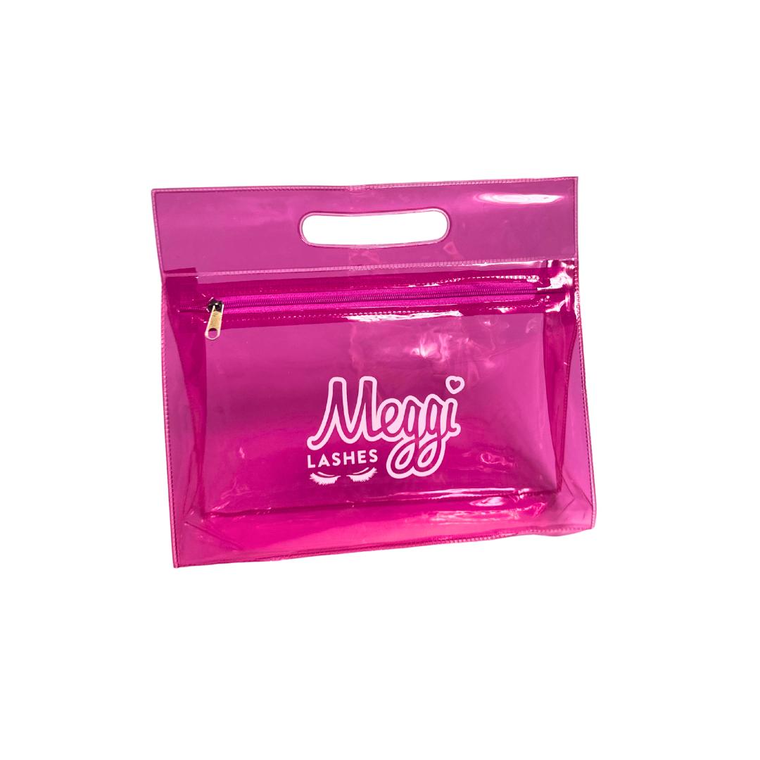 Meggilashes Pink Jelly Makeup Bag