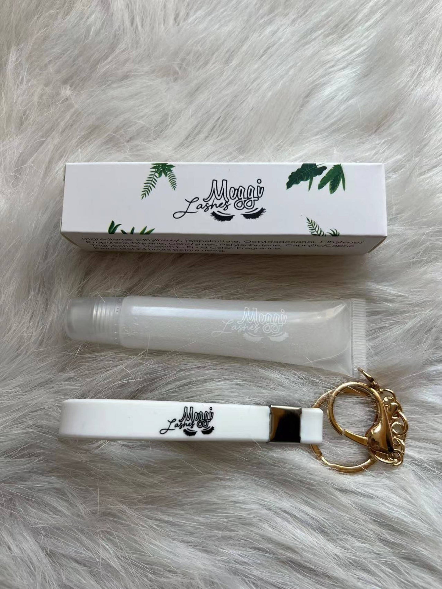 White lipgloss keychain (Vanilla)