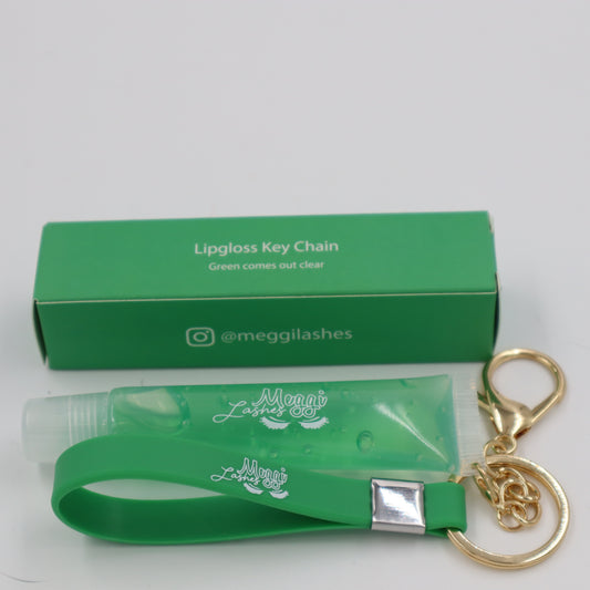 Green lipgloss keychain (Apple)